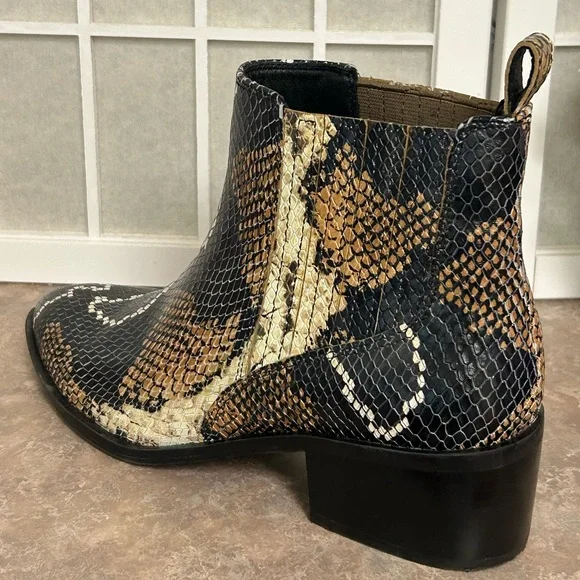 Crown Vintage Tolana Chelsea Snakeskin Print Boot Size 9 - Picture 11 of 13